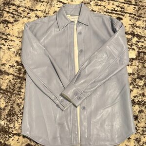 Aritzia Babaton Slate Blue Button-Down Shirt